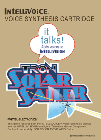 Tron Solar Sailer Intellivision  box art